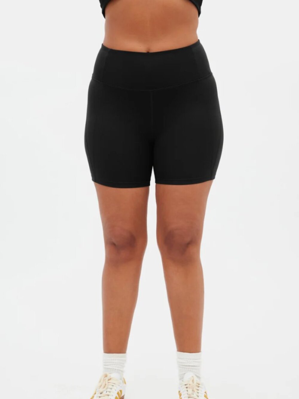 Girlfriend Collective High-Rise Run Short in Black